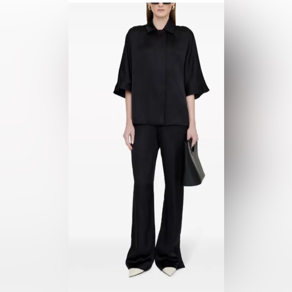 anine bing silk pant set